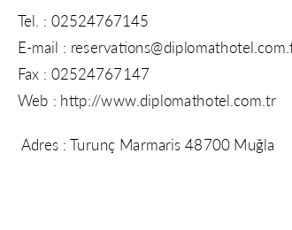 The Diplomat Hotel & Apartments iletiim bilgileri